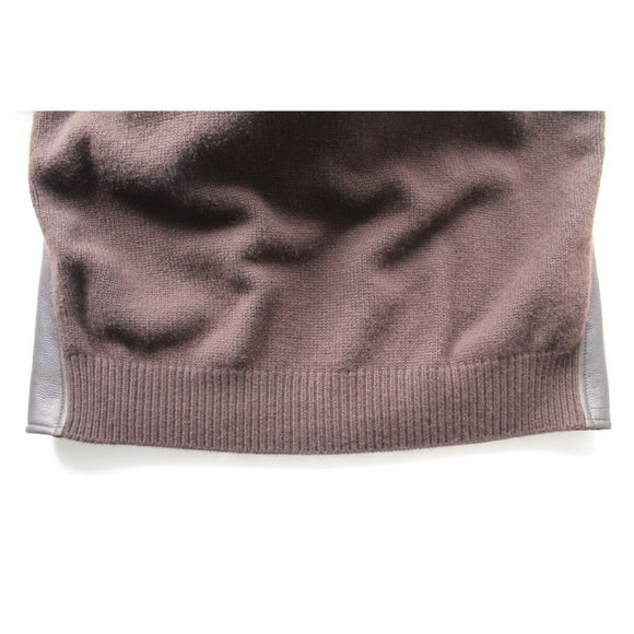 Loro Piana Aviator Shearling Cashmere Bomber Jacket Size IT 52/ US L Dark Brown - Picture 8 of 12